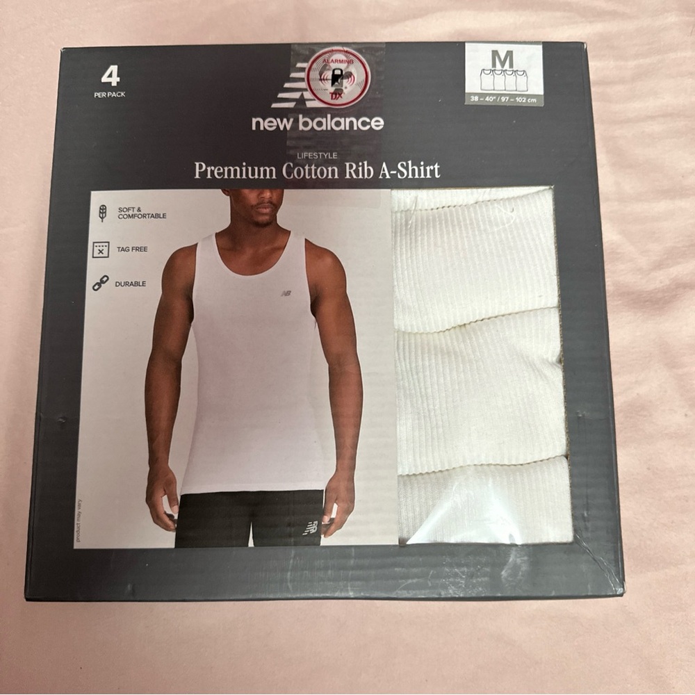 New Balance White Rib A-Shirts